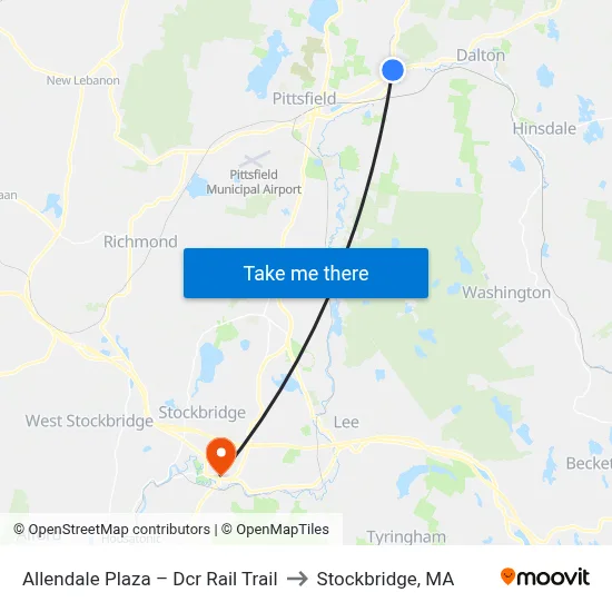 Allendale Plaza – Dcr Rail Trail to Stockbridge, MA map