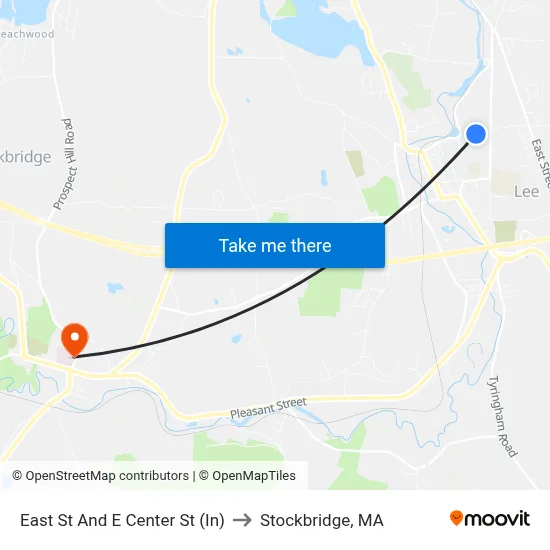 East St And E Center St (In) to Stockbridge, MA map