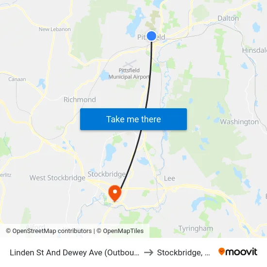 Linden St And Dewey Ave (Outbound) to Stockbridge, MA map