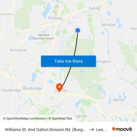 Williams St. And Dalton Division Rd. (Burgner'S) to Lee, MA map