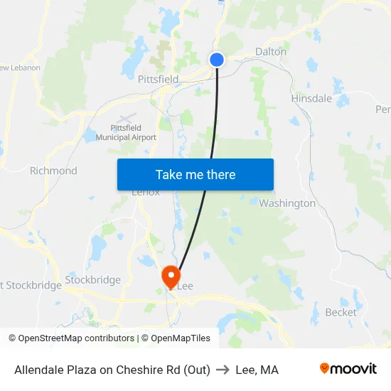 Allendale Plaza on Cheshire Rd (Out) to Lee, MA map