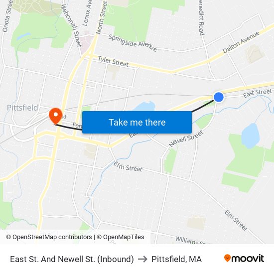 East St. And Newell St. (Inbound) to Pittsfield, MA map