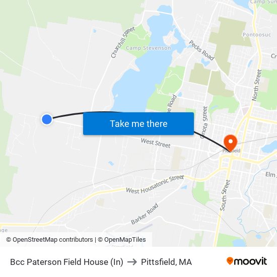 Bcc Paterson Field House (In) to Pittsfield, MA map