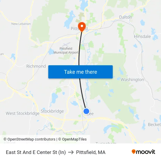 East St And E Center St (In) to Pittsfield, MA map