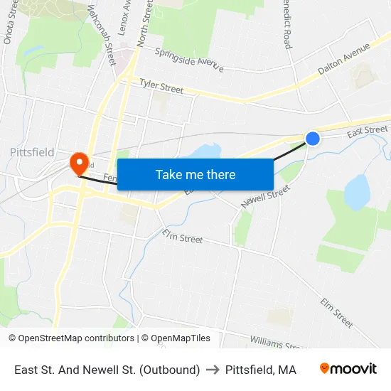 East St. And Newell St. (Outbound) to Pittsfield, MA map