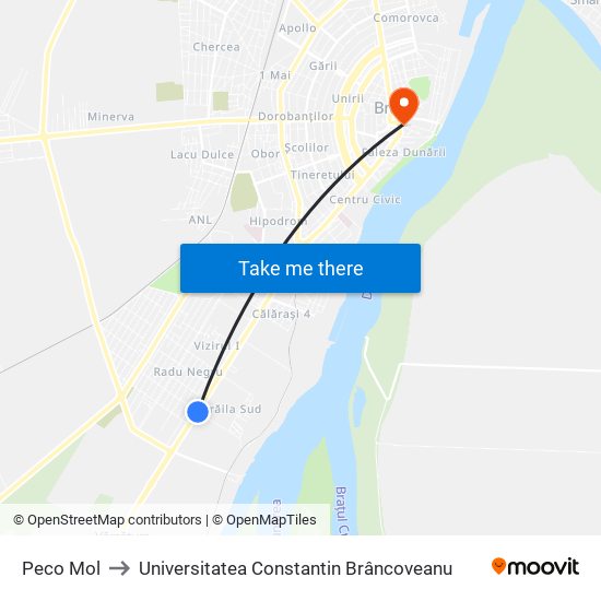 Peco Mol to Universitatea Constantin Brâncoveanu map