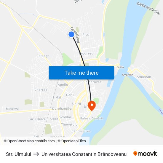 Str. Ulmului to Universitatea Constantin Brâncoveanu map