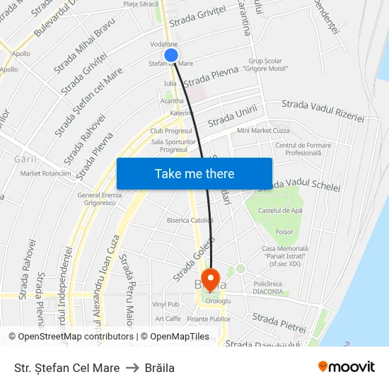 Str. Ștefan Cel Mare to Brăila map