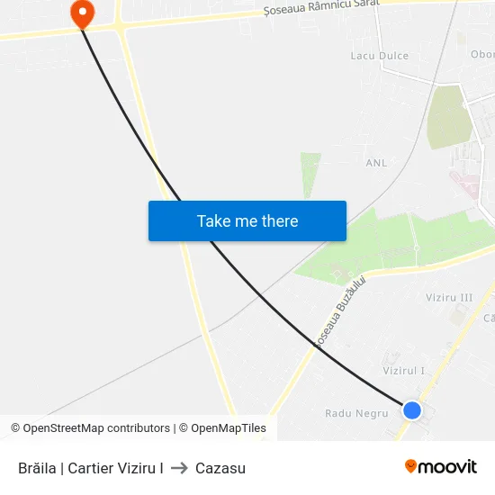 Brăila | Cartier Viziru I to Cazasu map