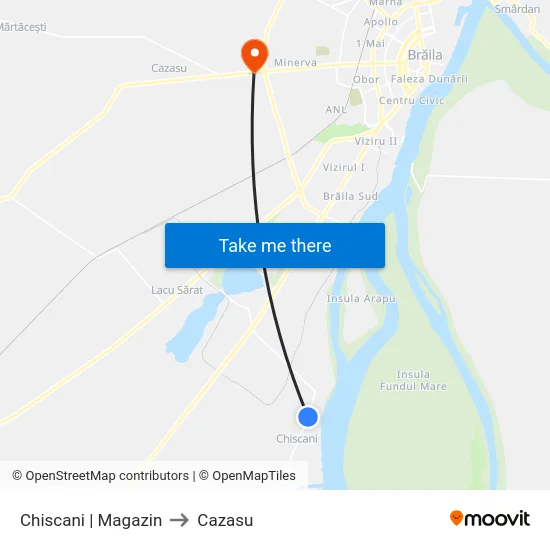 Chiscani | Magazin to Cazasu map