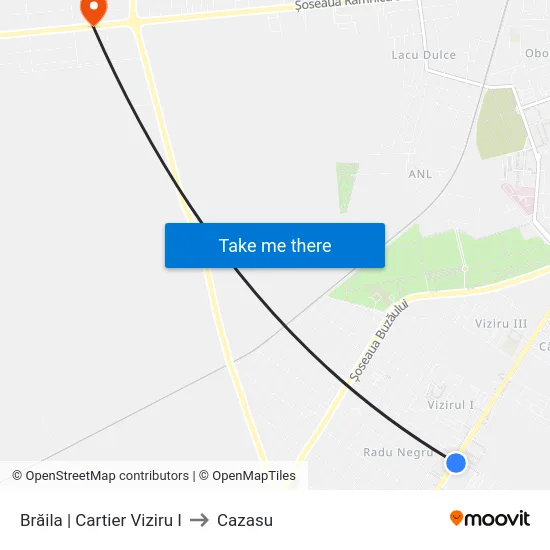 Brăila | Cartier Viziru I to Cazasu map