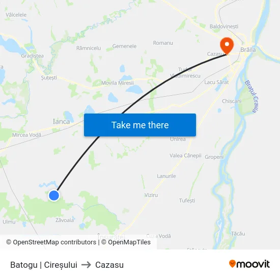 Batogu | Cireșului to Cazasu map