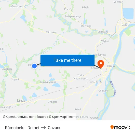 Râmnicelu | Doinei to Cazasu map