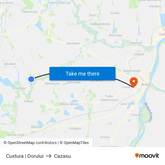 Custura | Dorului to Cazasu map
