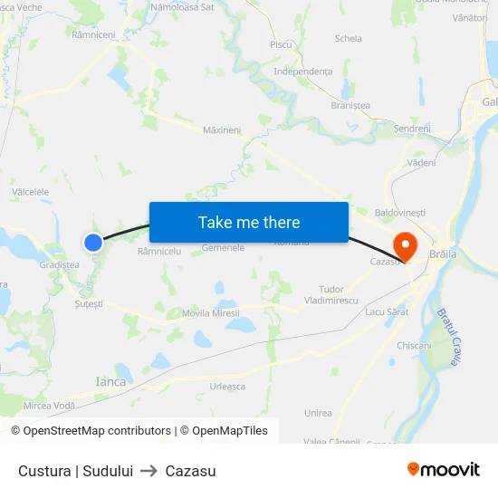 Custura | Sudului to Cazasu map