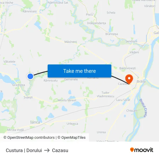Custura | Dorului to Cazasu map