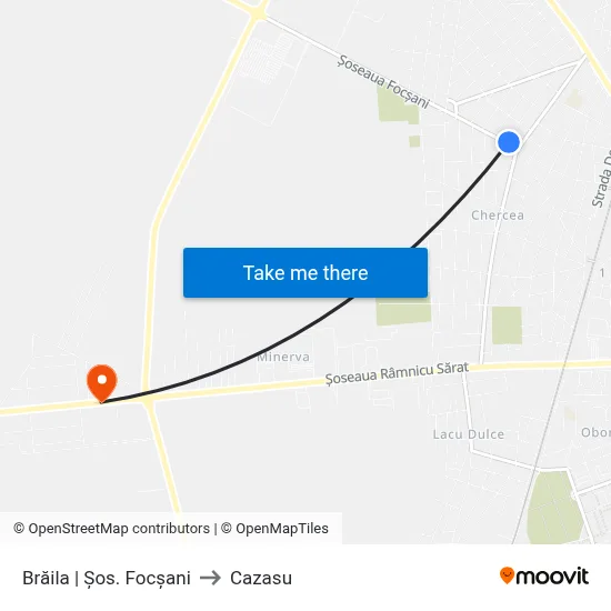 Brăila | Șos. Focșani to Cazasu map