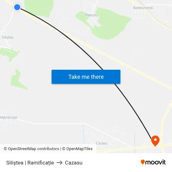 Siliștea | Ramificație to Cazasu map