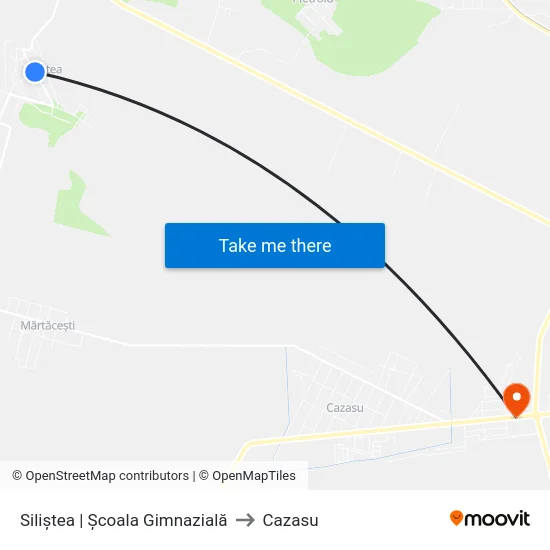 Siliștea | Școala Gimnazială to Cazasu map