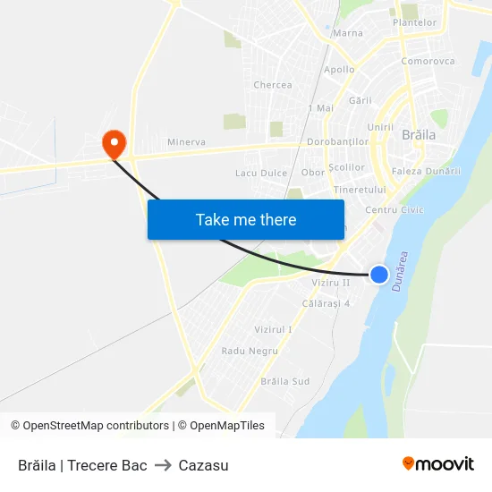 Brăila | Trecere Bac to Cazasu map