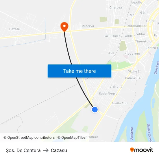 Șos. De Centură to Cazasu map