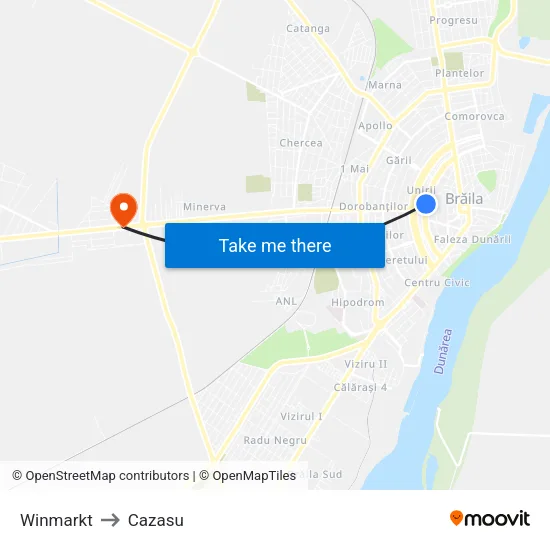 Winmarkt to Cazasu map