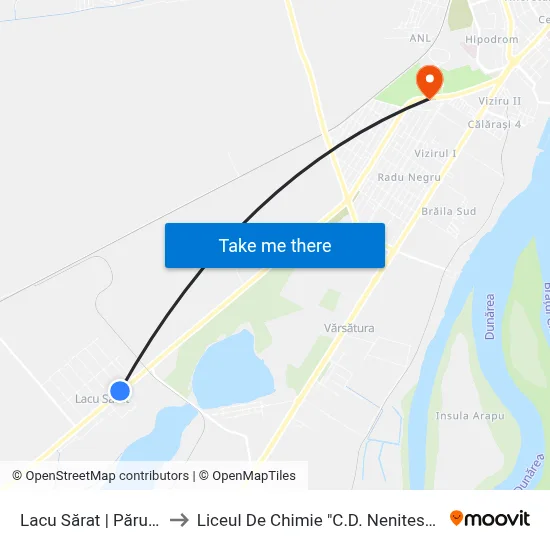 Lacu Sărat | Părului to Liceul De Chimie "C.D. Nenitescu" map