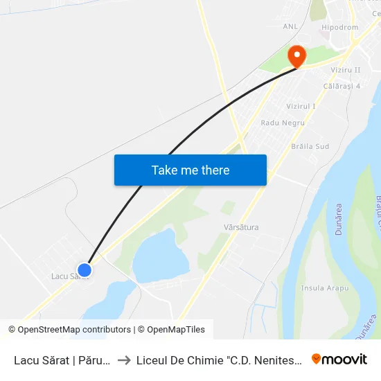 Lacu Sărat | Părului to Liceul De Chimie "C.D. Nenitescu" map