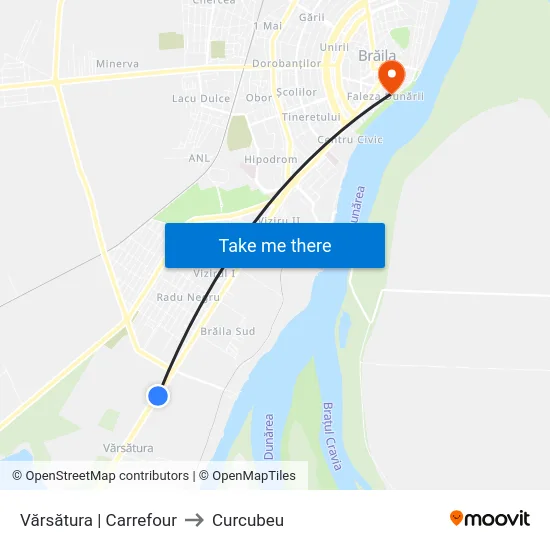 Vărsătura | Carrefour to Curcubeu map