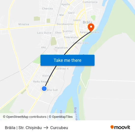 Brăila | Str. Chișinău to Curcubeu map
