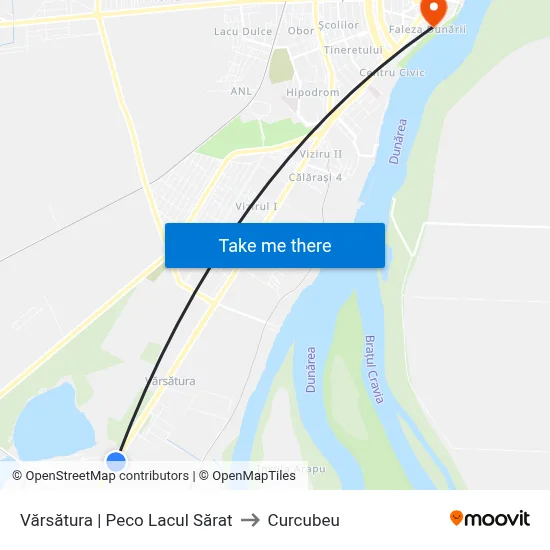 Vărsătura | Peco Lacul Sărat to Curcubeu map