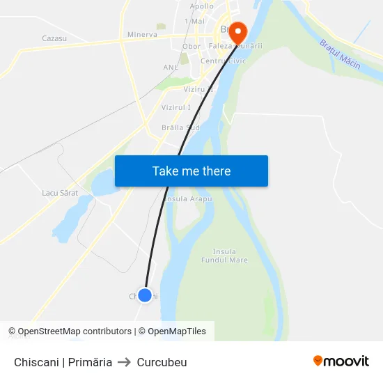 Chiscani | Primăria to Curcubeu map