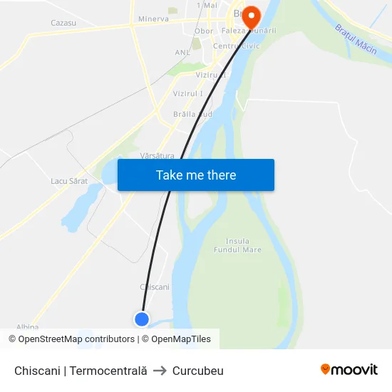 Chiscani | Termocentrală to Curcubeu map