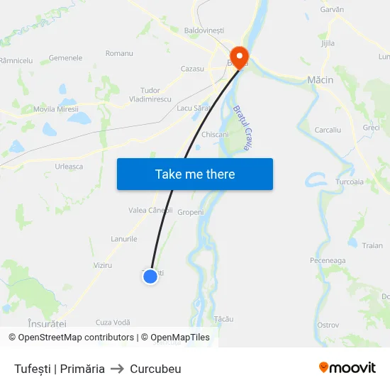 Tufești | Primăria to Curcubeu map