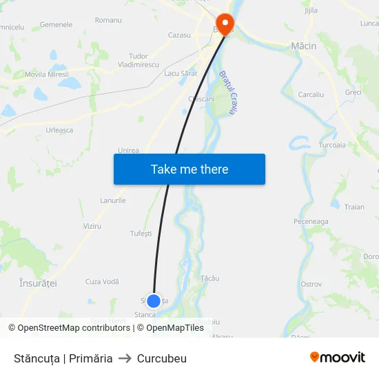 Stăncuța | Primăria to Curcubeu map