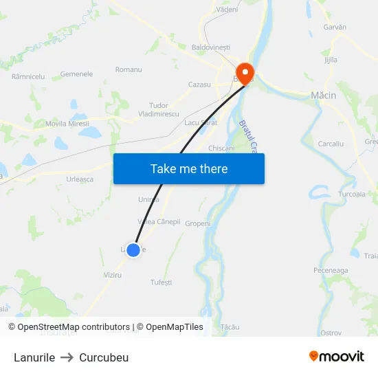 Lanurile to Curcubeu map