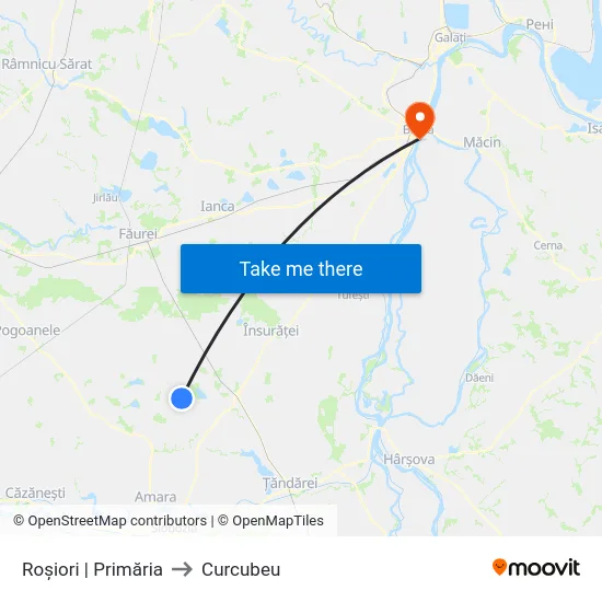 Roșiori | Primăria to Curcubeu map