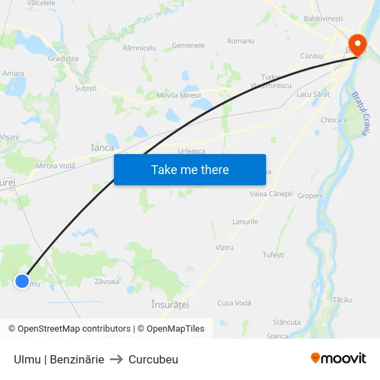 Ulmu | Benzinărie to Curcubeu map