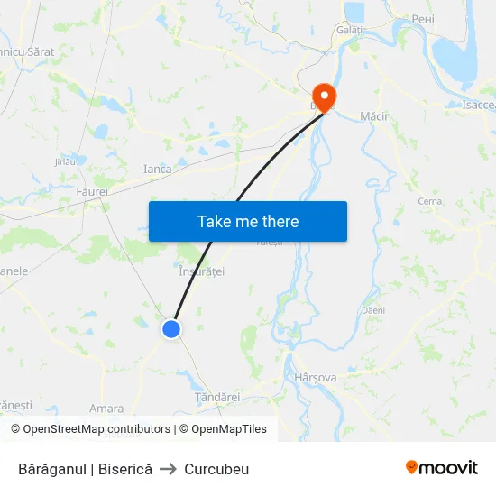 Bărăganul | Biserică to Curcubeu map