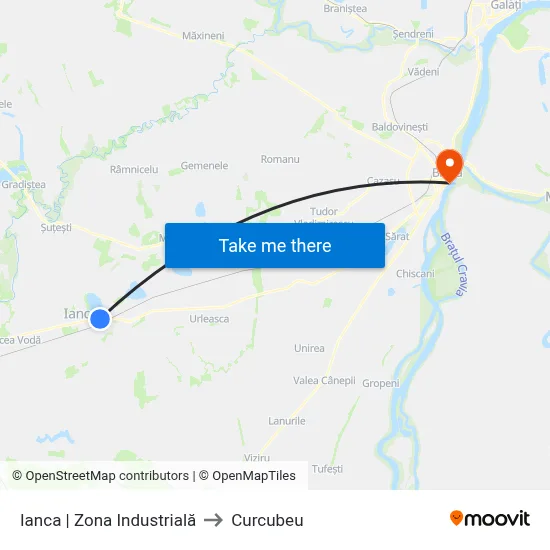 Ianca | Zona Industrială to Curcubeu map