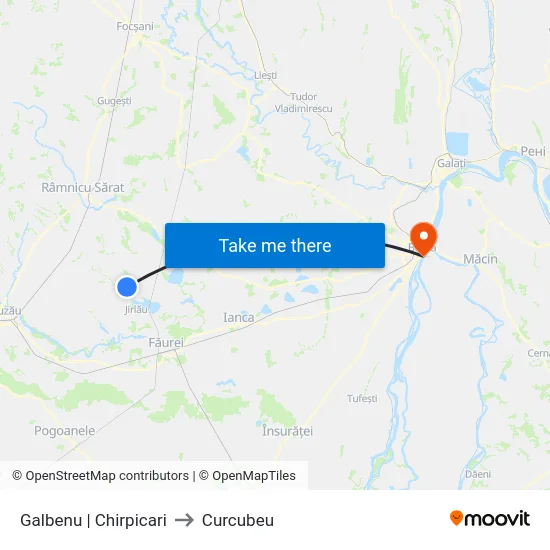Galbenu | Chirpicari to Curcubeu map