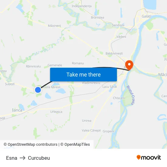 Esna to Curcubeu map