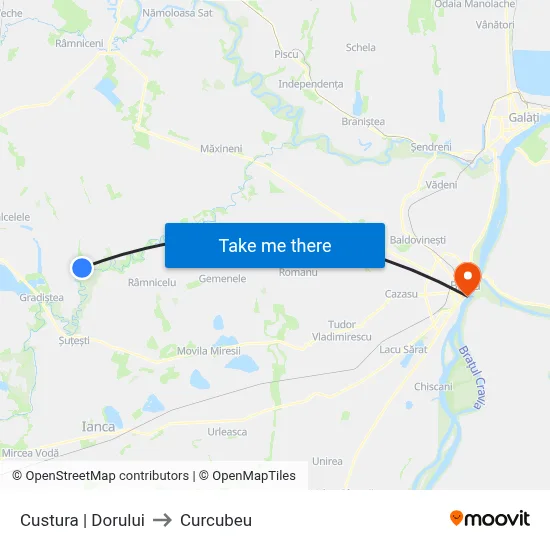 Custura | Dorului to Curcubeu map