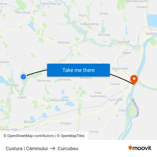 Custura | Căminului to Curcubeu map