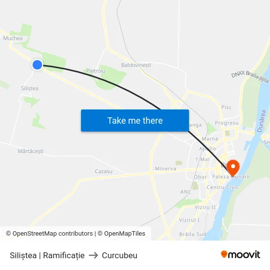 Siliștea | Ramificație to Curcubeu map