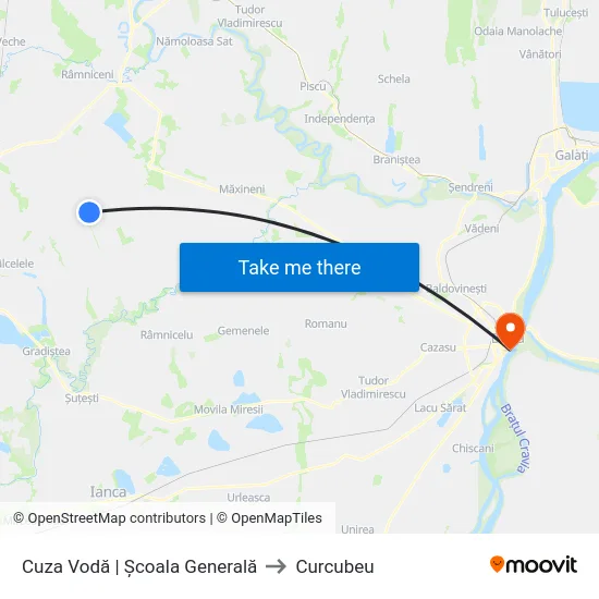 Cuza Vodă | Școala Generală to Curcubeu map