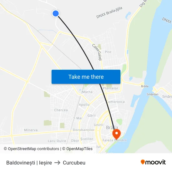 Baldovinești | Ieșire to Curcubeu map