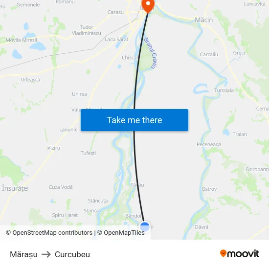 Mărașu to Curcubeu map