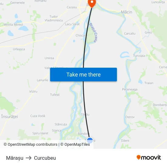Mărașu to Curcubeu map