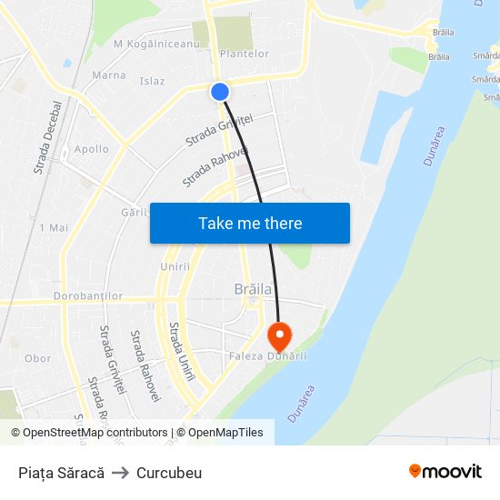 Piața Săracă to Curcubeu map